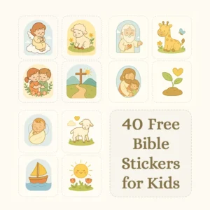 40 Sweet Faith Stickers for Kids